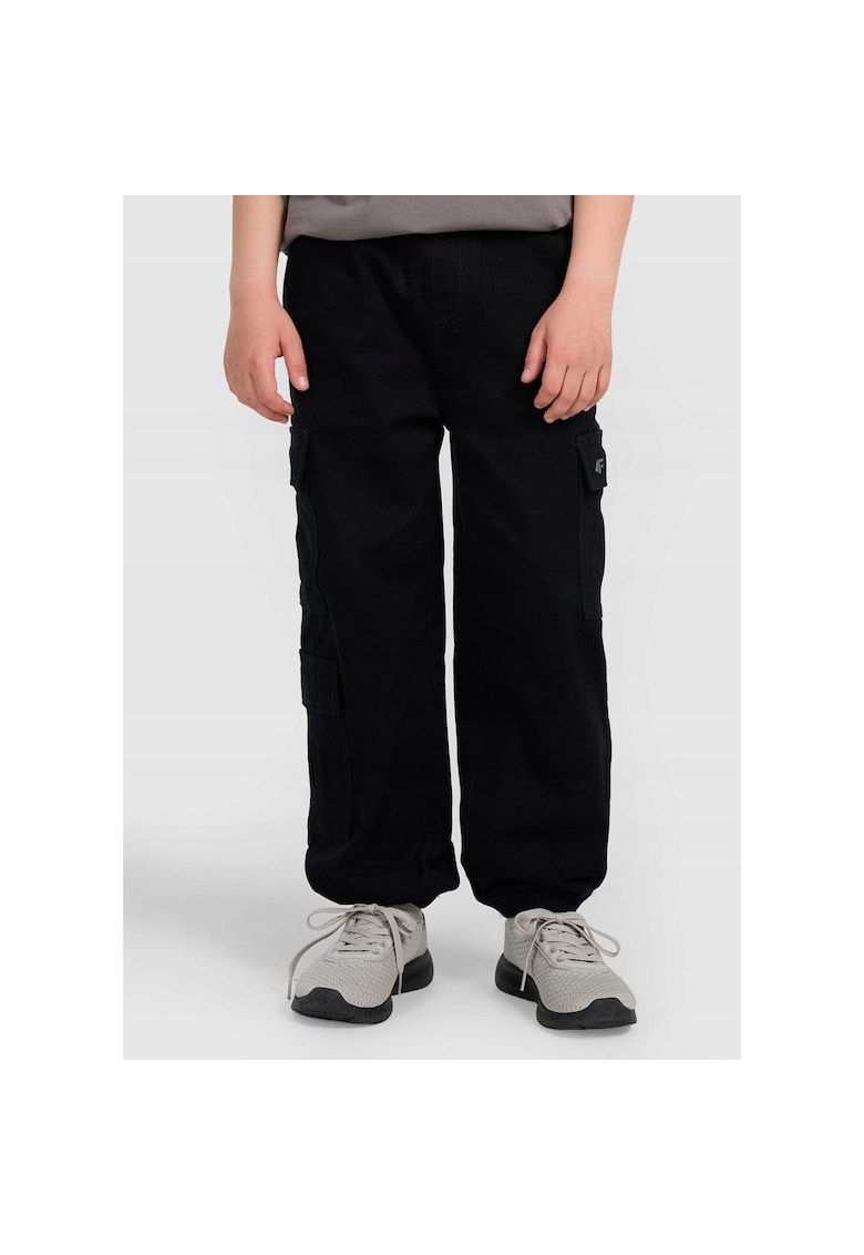 Pantaloni sport baieti - din bumbac - negri
