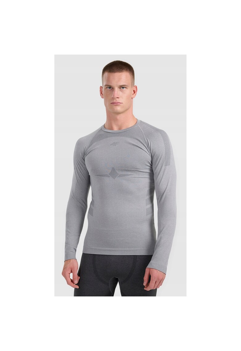 Bluza sport barbati - lenjerie termoactiva fara cusaturi - gri - poliester - Gri