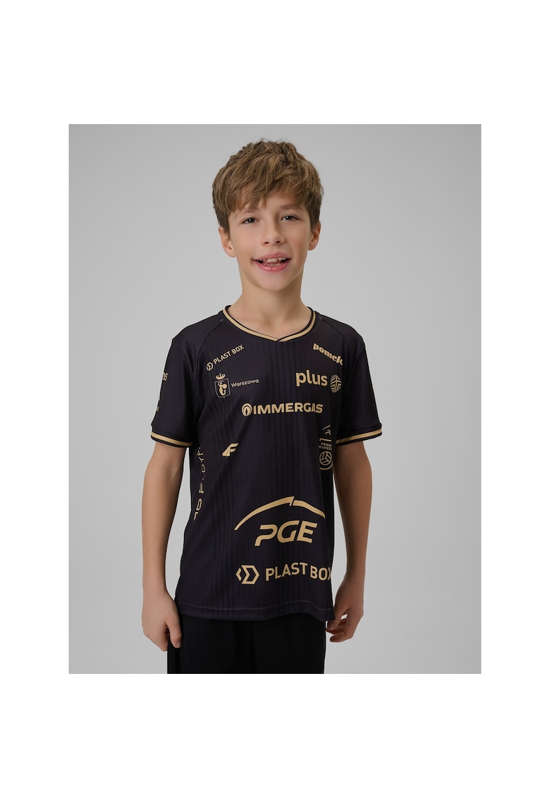 Tricou copii volei - negru - elastic