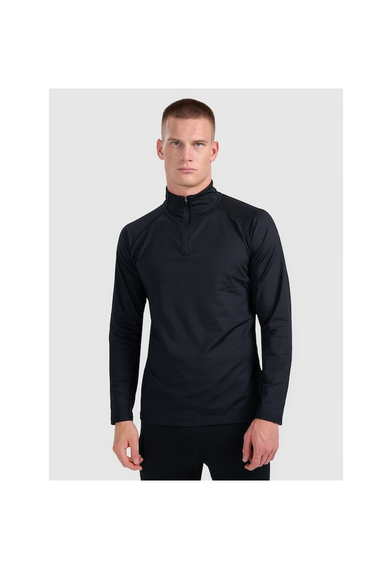 Bluza sport barbati termica - neagra - poliester - Negru