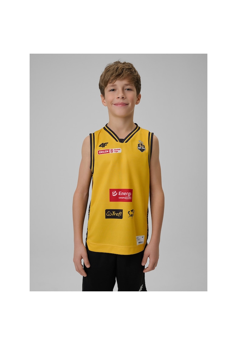 Tricou sport copii - replica de meci sezon 2025/26 - galben - poliester -