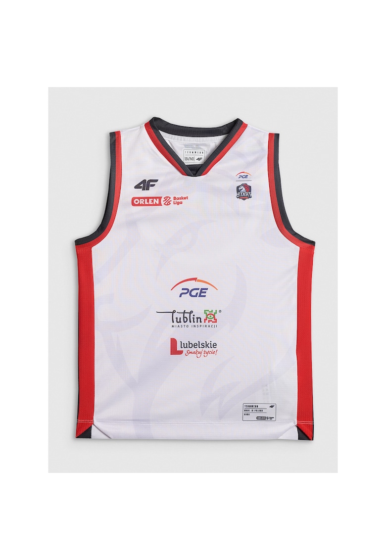 Maiou sport copii - alb - respirabil - poliester -