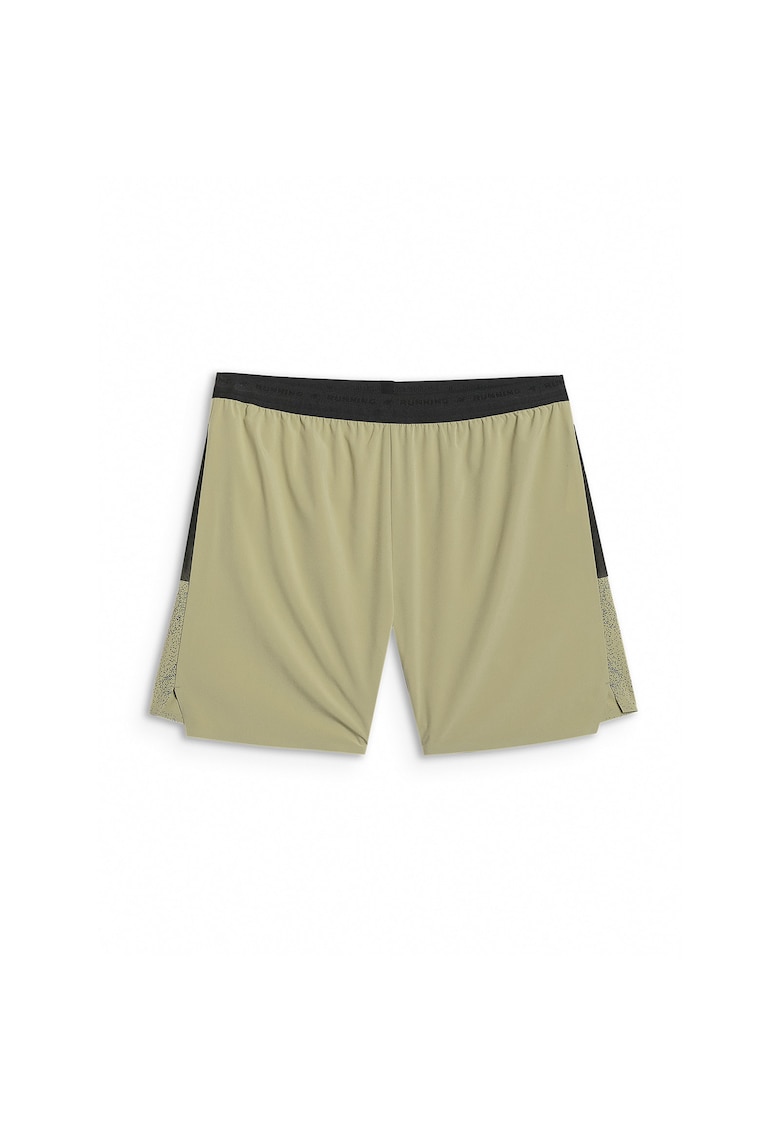 Pantaloni scurti alergare barbati - poliester - verde