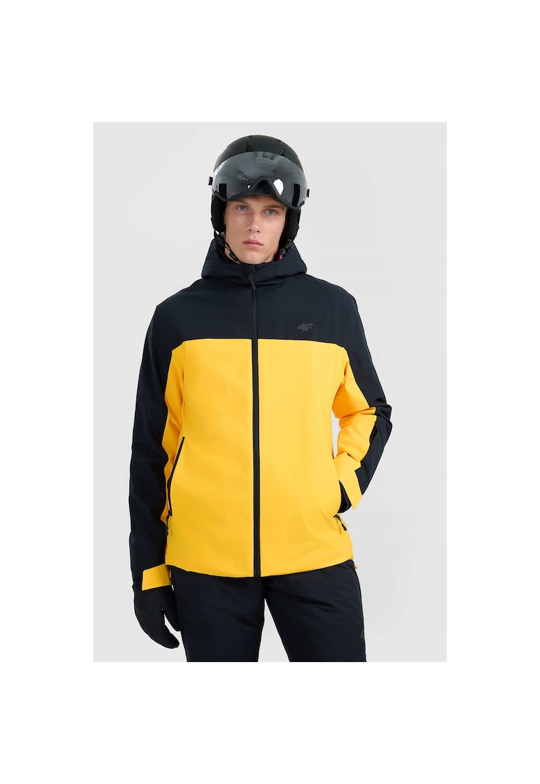 Geaca schi barbati - poliester - galben/negru