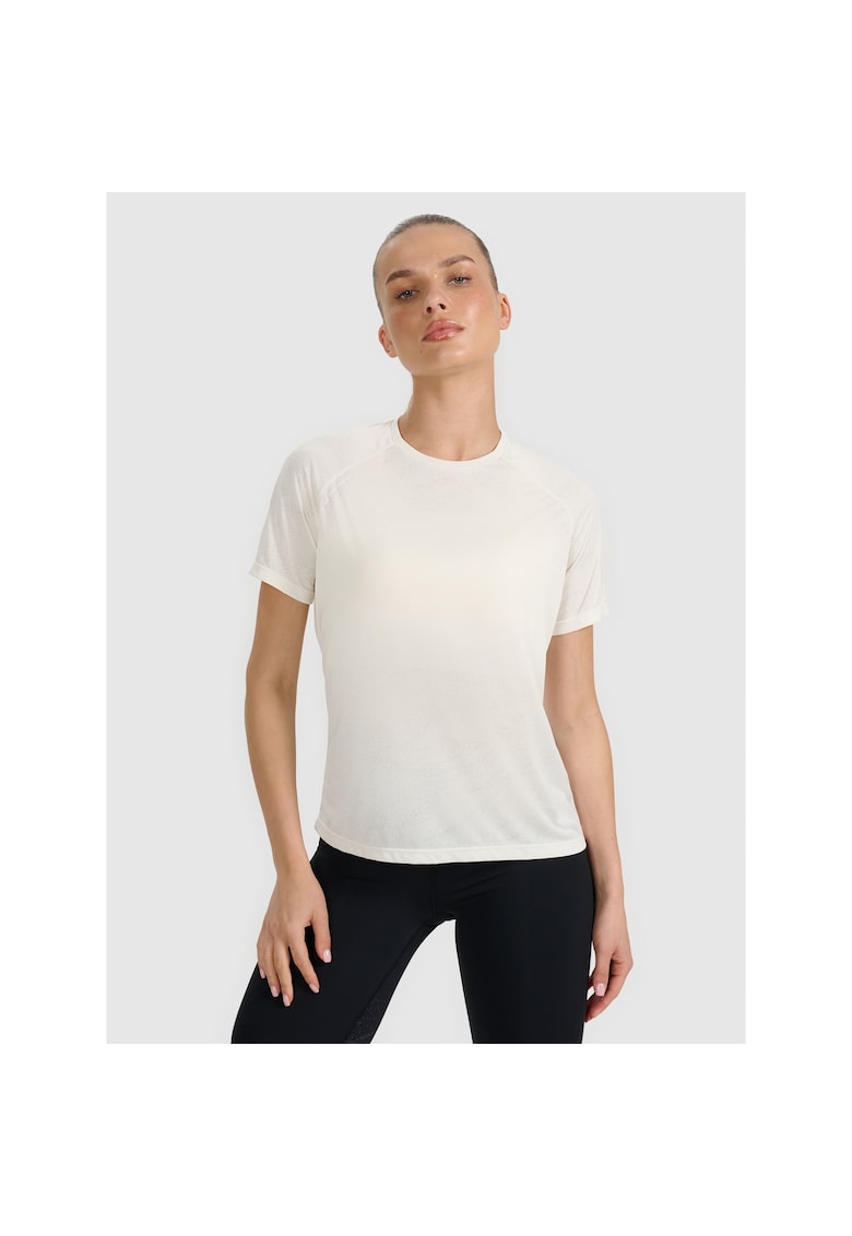 Tricou sport dama antrenament - alb - poliester