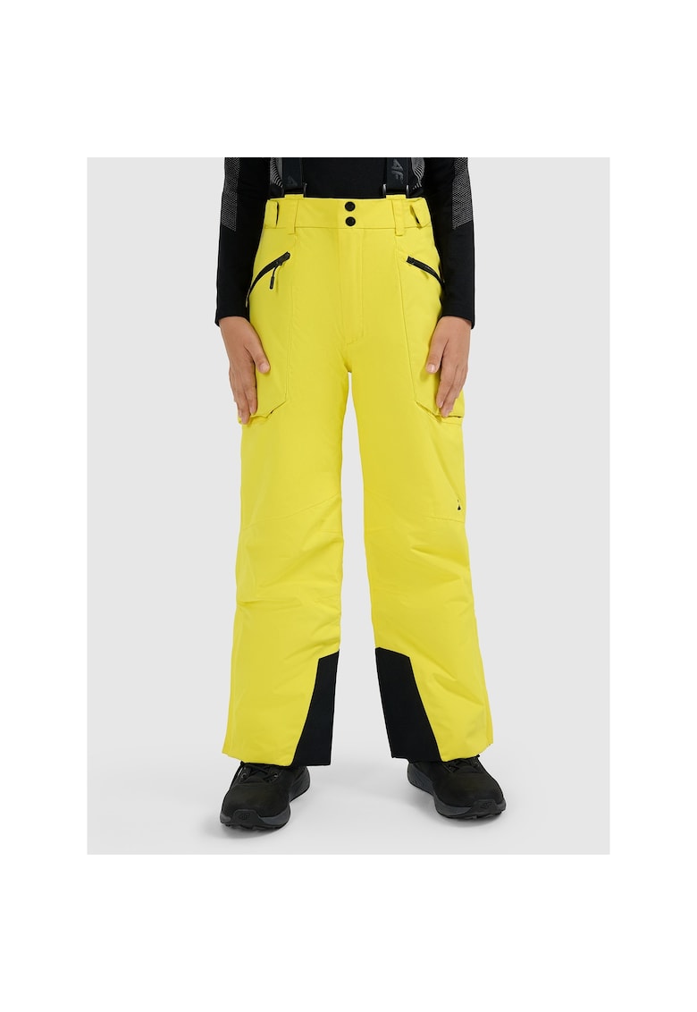 Pantaloni ski copii galbeni - NeoDry 8000 - impermeabili - rip-stop