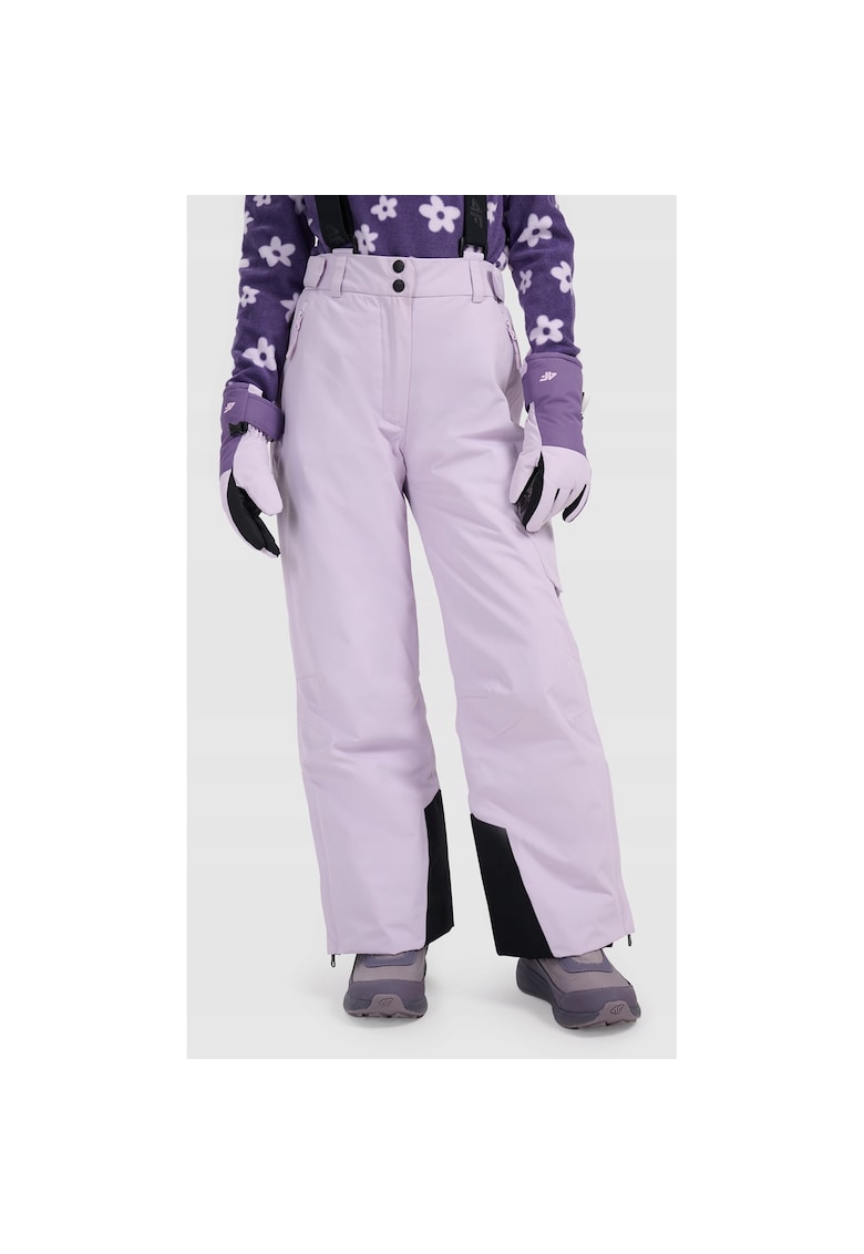 Pantaloni ski copii membrana 8000 - violet - poliester