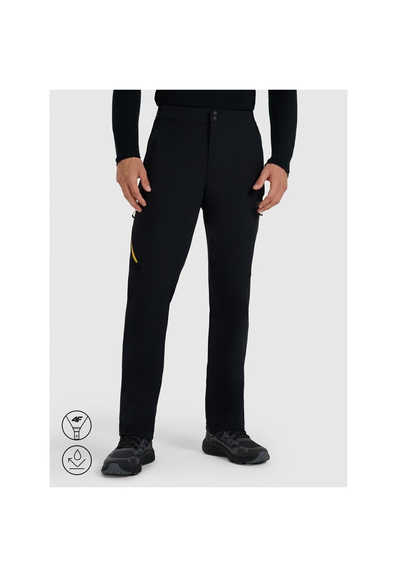 Pantaloni de trekking barbati poliester - negru