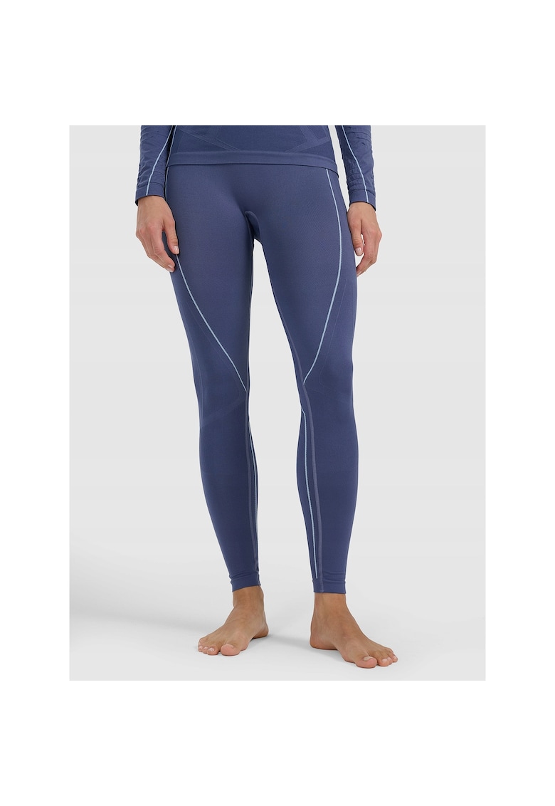 Pantaloni sport dama lenjerie termoactiva fara cusaturi - bleumarin - poliamida