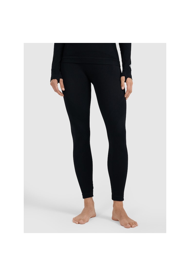 Pantaloni sport dama lenjerie termoactiva fara cusaturi - negru - poliamidadwqf - Negru