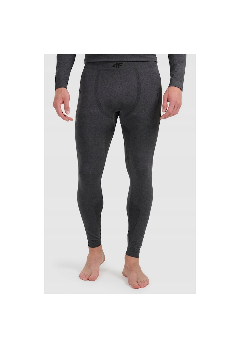 Pantaloni sport barbati termoactivi - fara cusaturi - negru - poliester -