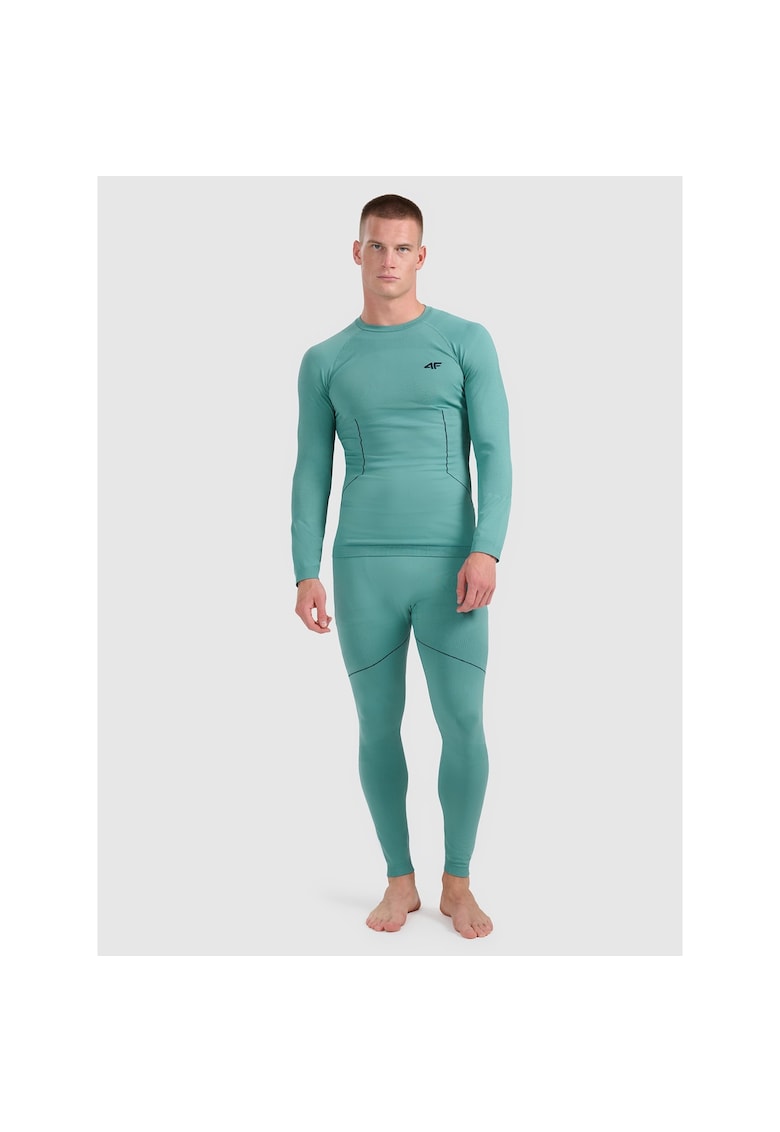 Lenjerie termoactiva set barbati - turcoaz - fara cusaturi - tehnologie 4FSkin - poliester