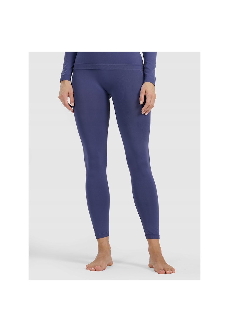 Pantaloni sport dama lenjerie termoactiva - fara cusaturi - bleumarin - poliamida -