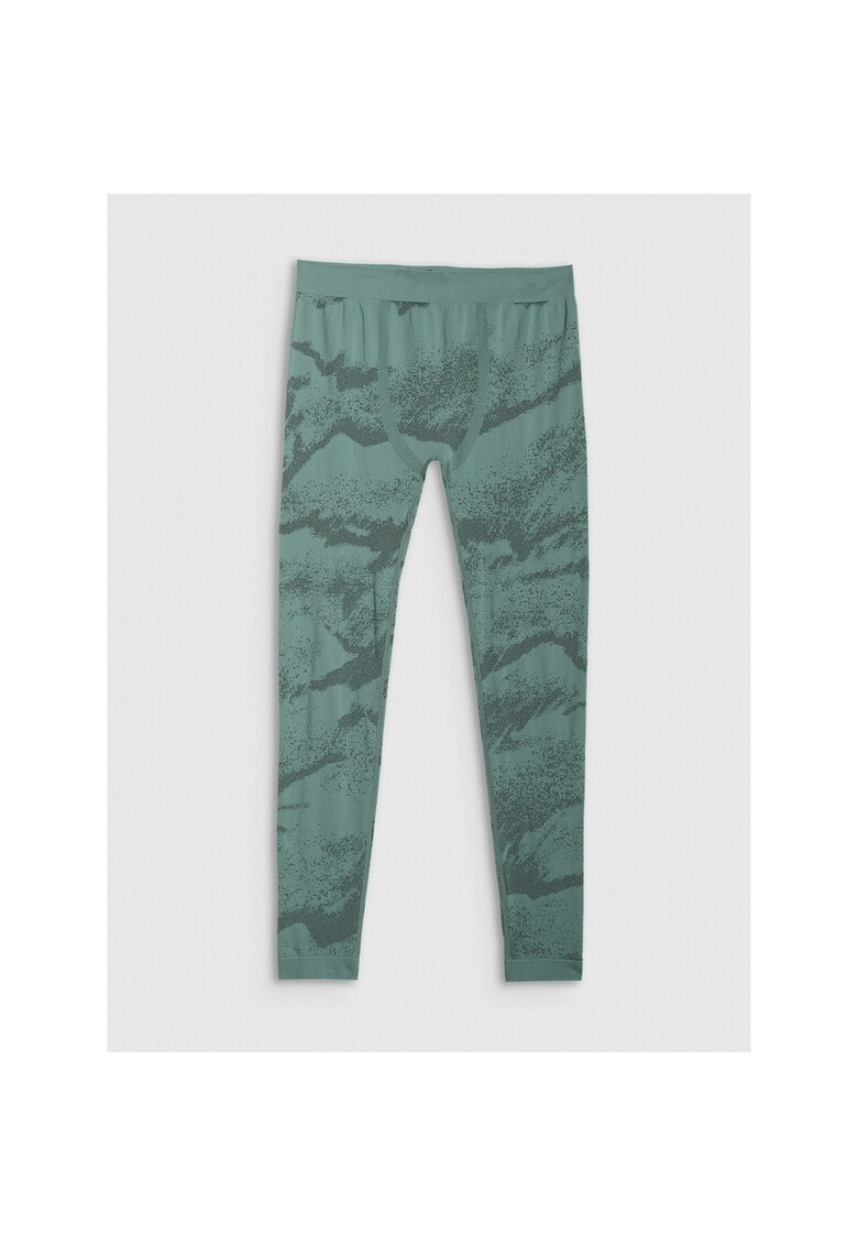 Pantaloni termoactivi barbati - fara cusaturi - verde - poliester