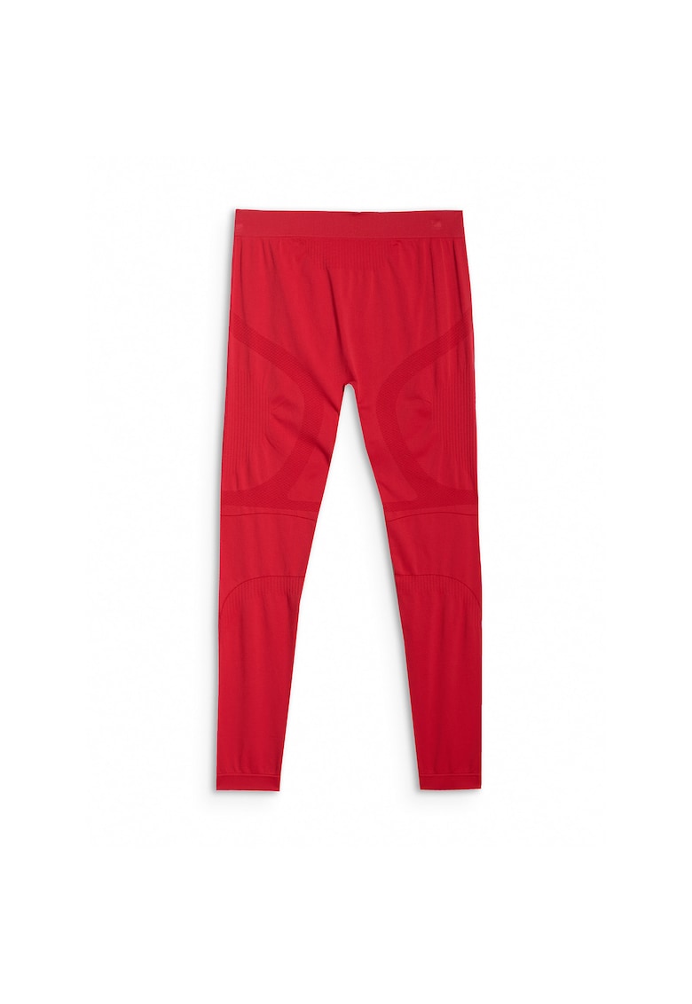 Pantaloni sport barbati lenjerie termica fara cusaturi - rosu - poliester