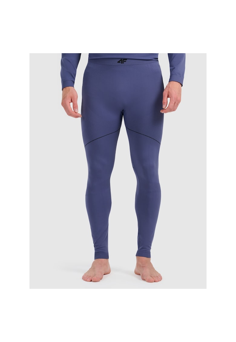 Pantaloni sport barbati lenjerie termica fara cusaturi - bleumarin - tehnologie 4FSkin -