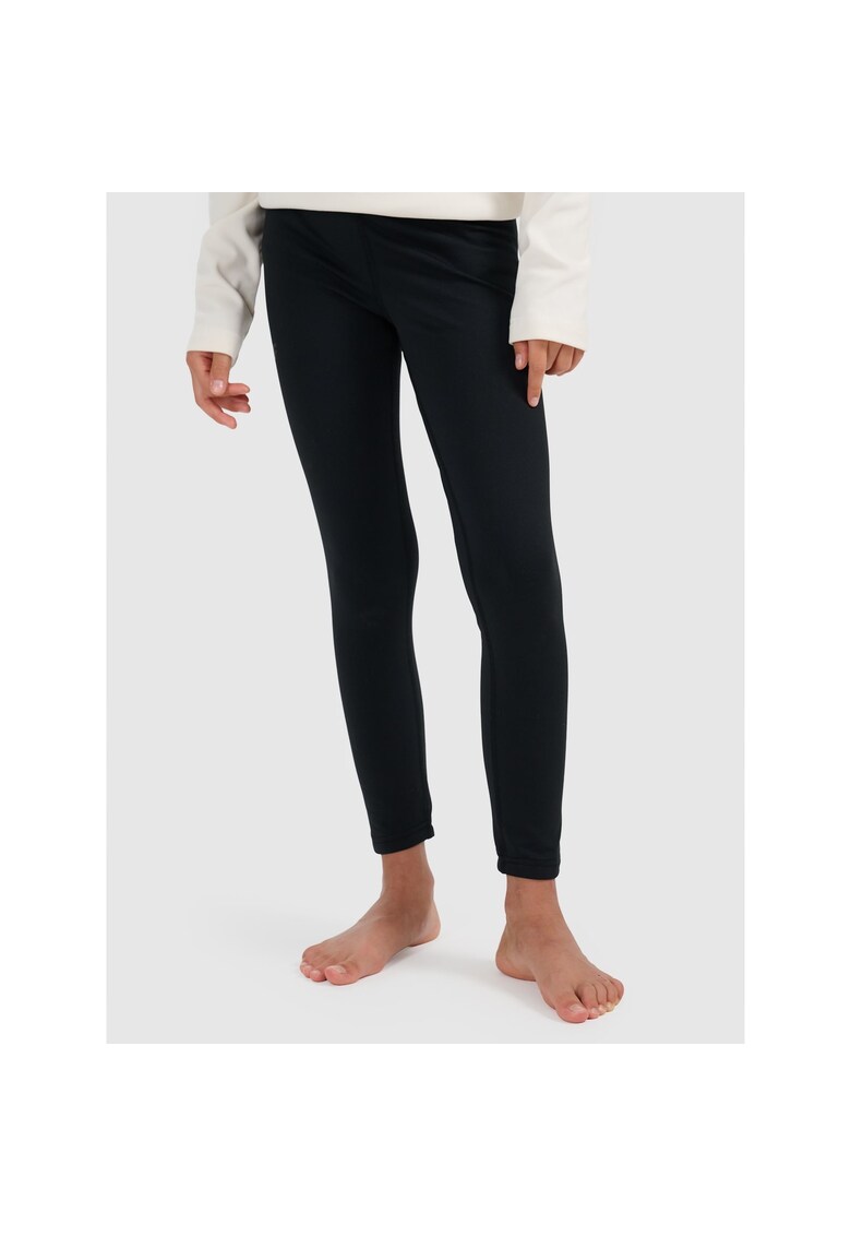 Colanti termici copii 4FWarm - negru - croiala slim - pentru ski - fleece