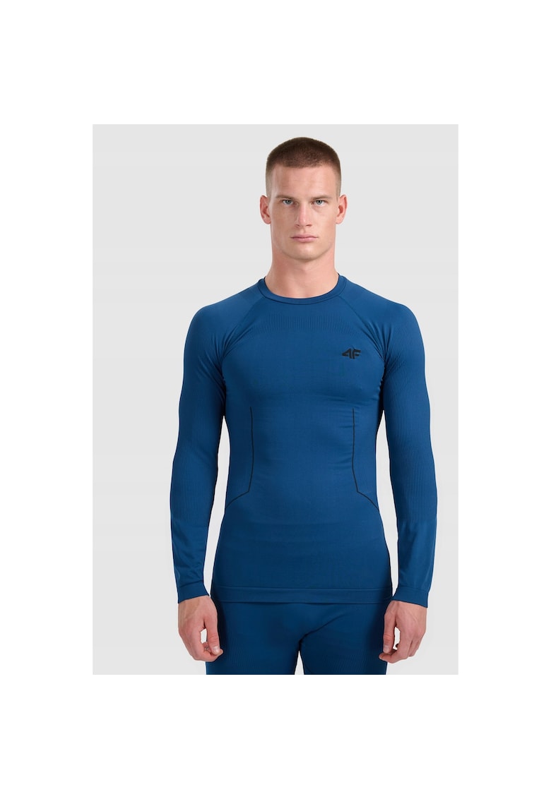 Bluza sport barbati - termica - fara cusaturi - albastru - poliester - Albastru