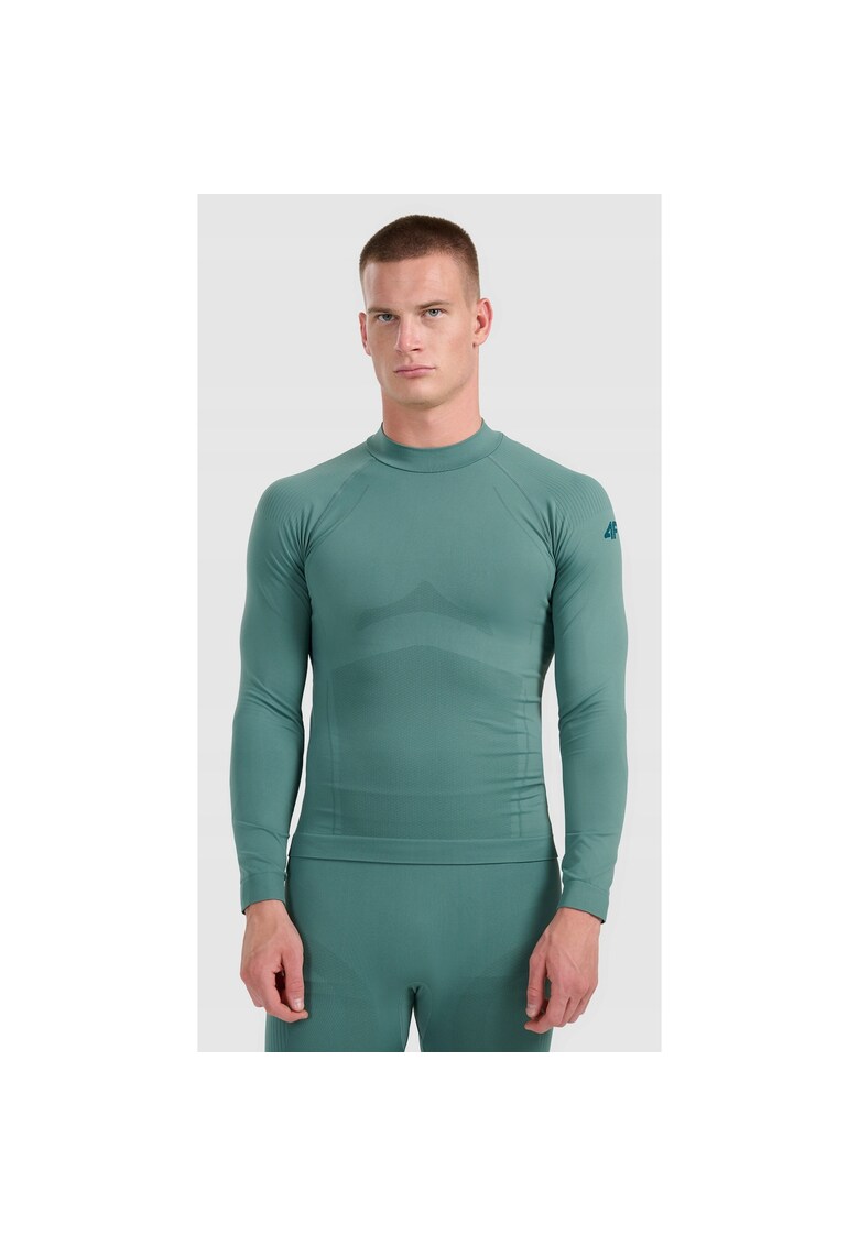 Bluza sport barbati - termoreactiva fara cusaturi - verde - poliester