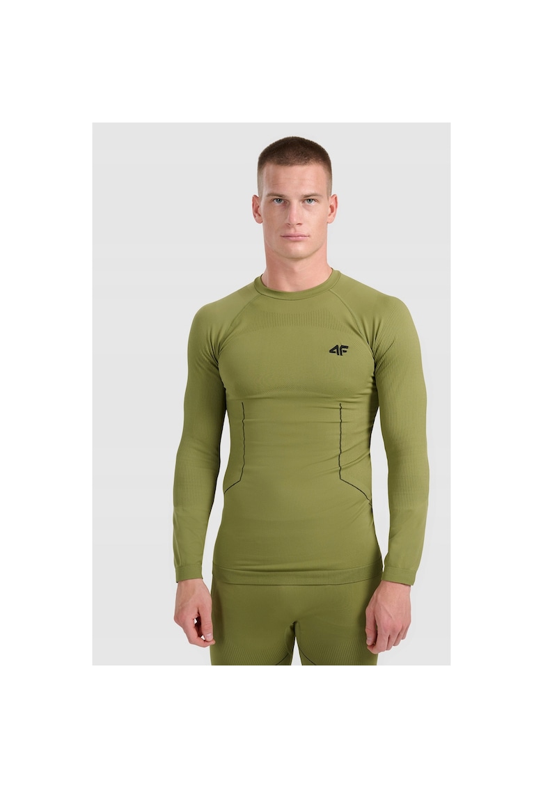 Bluza sport barbati termica - fara cusaturi - verde - poliester