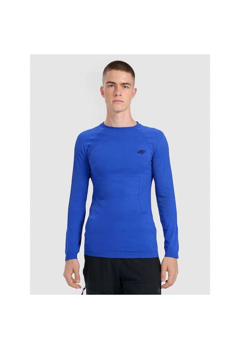 Bluza sport barbati - lenjerie termoactiva fara cusaturi - albastru - poliester - Albastru