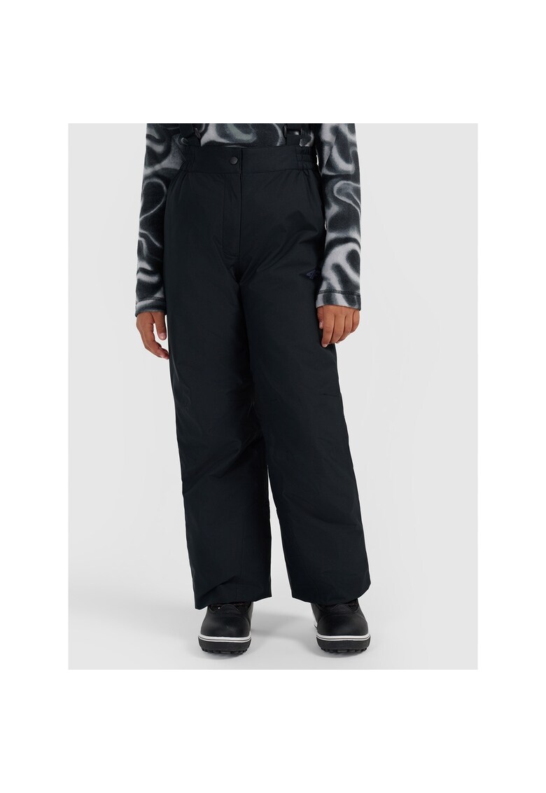 Pantaloni de ski pentru fete - negri - NeoDry 5000 - bretele reglabile - din poliester
