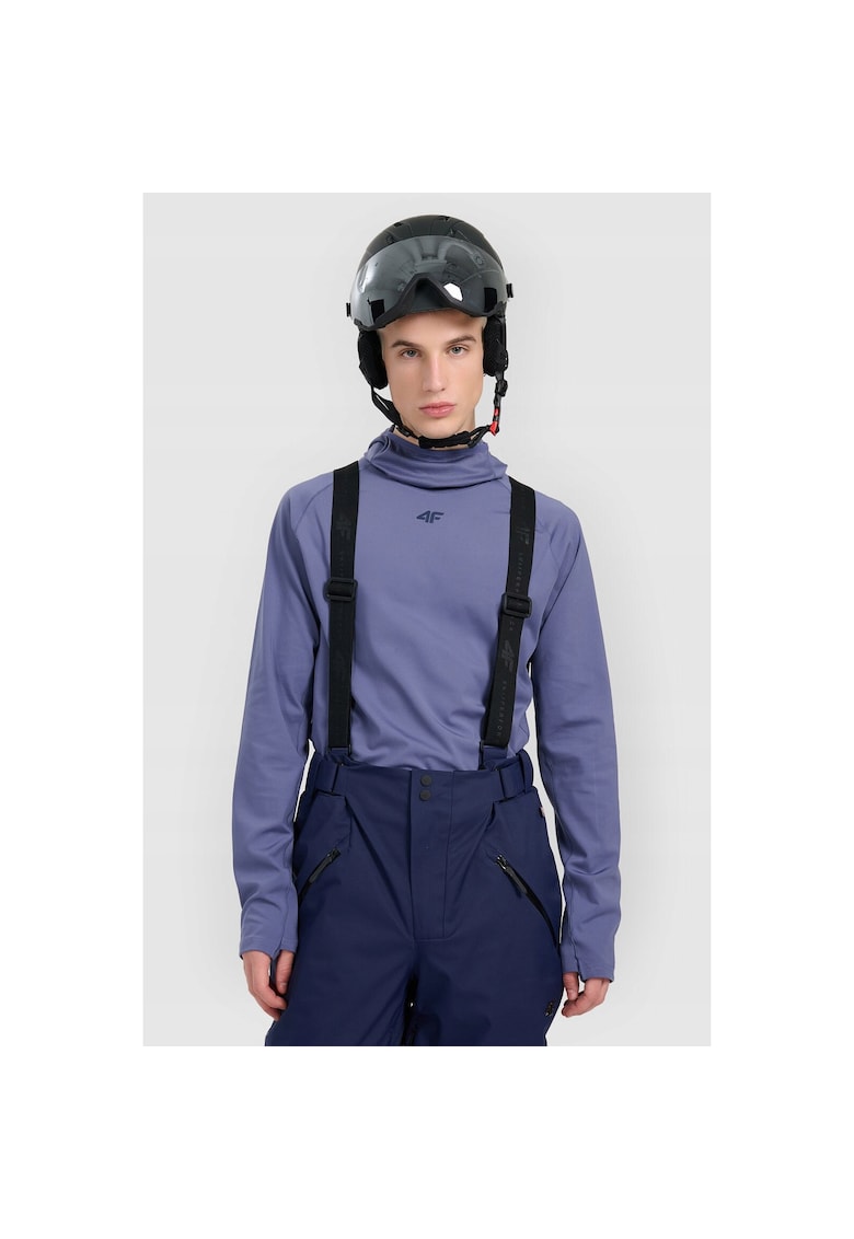 Bluza termica pentru barbati - bleumarin - cu gluga - uscare rapida - 4FWarm - poliester