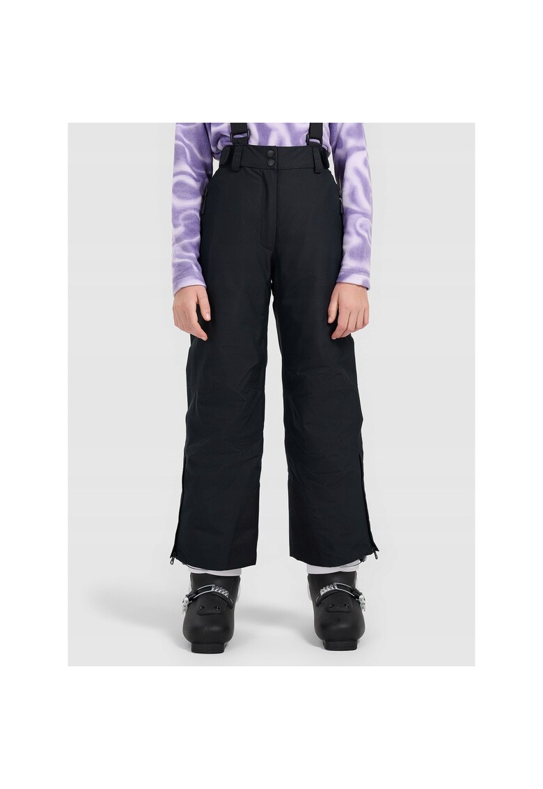 Pantaloni ski NeoDry 8000 - negri - poliester - bretele detasabile - impermeabili - pentru fete