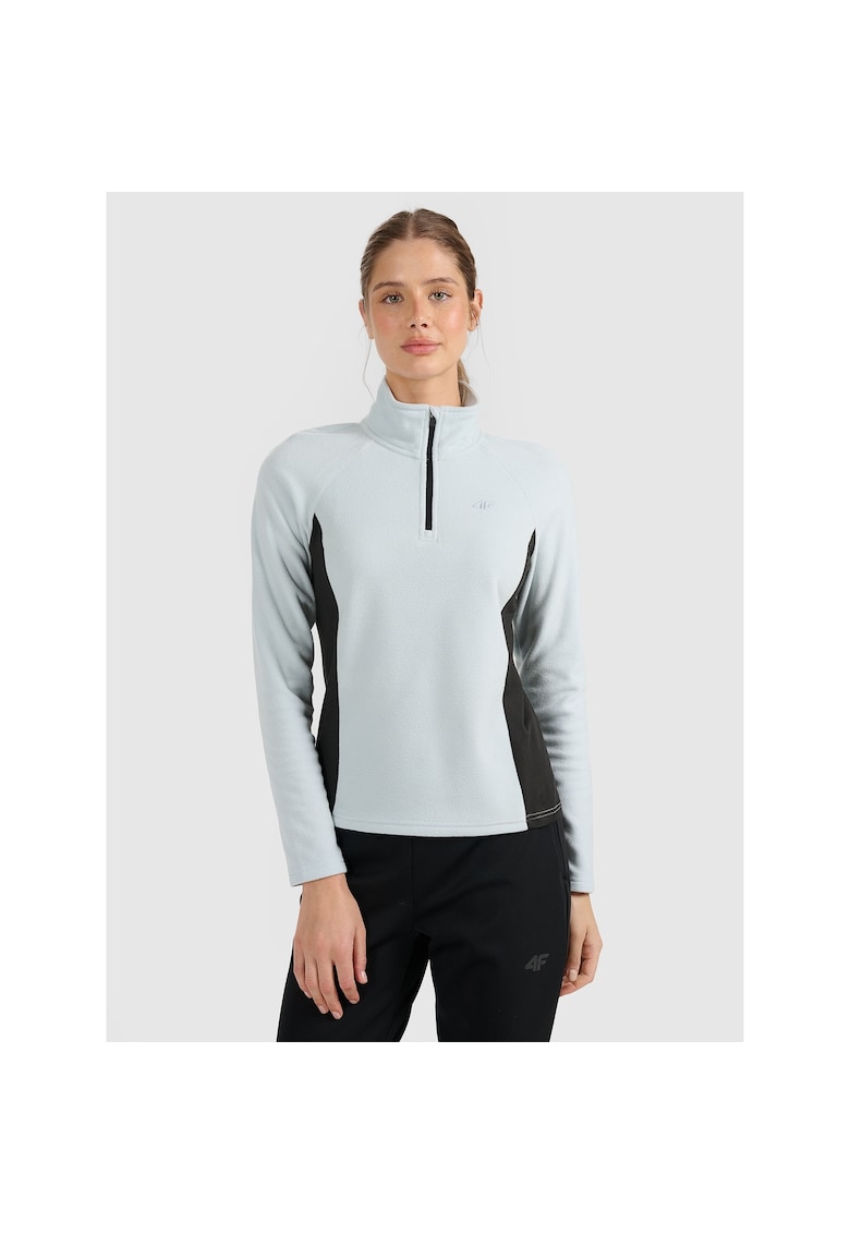 Bluza sport dama - poliester - albastru deschis/negru