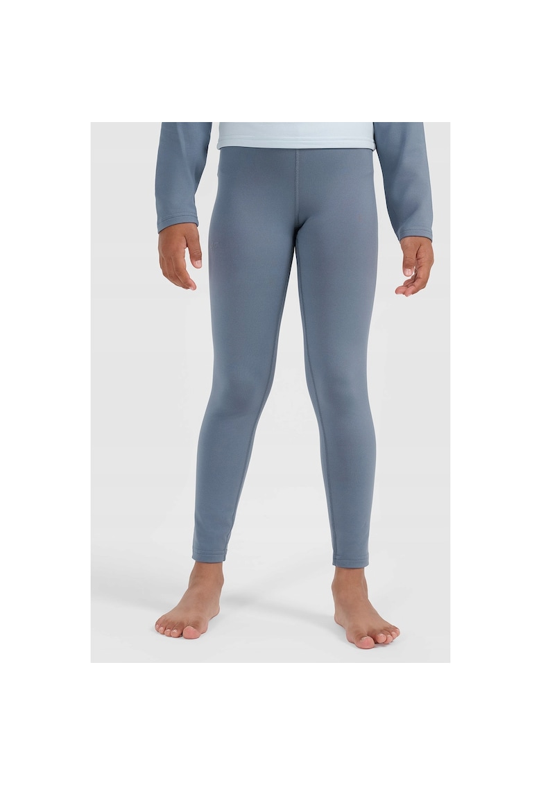 Pantaloni sport copii lenjerie termica - gri - tehnologie 4F Warm - croiala slim
