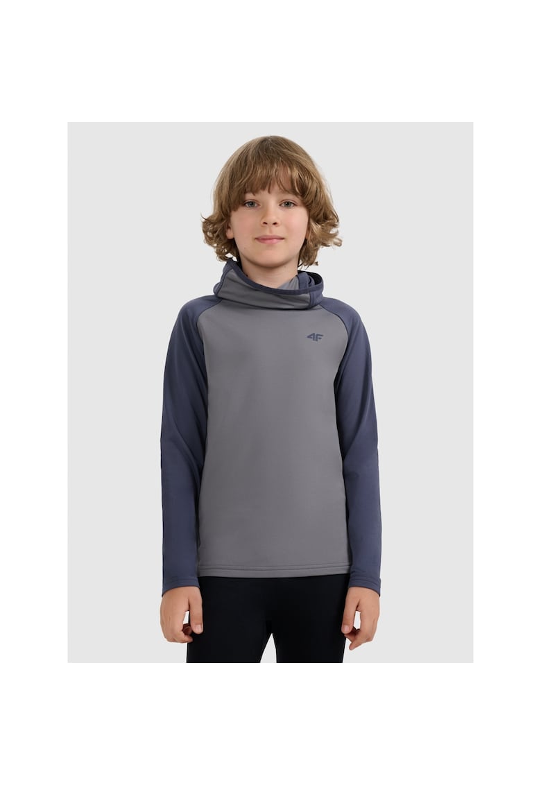 Bluza termica copii - guler semibalanclava - gri - tehnologie 4FWarm