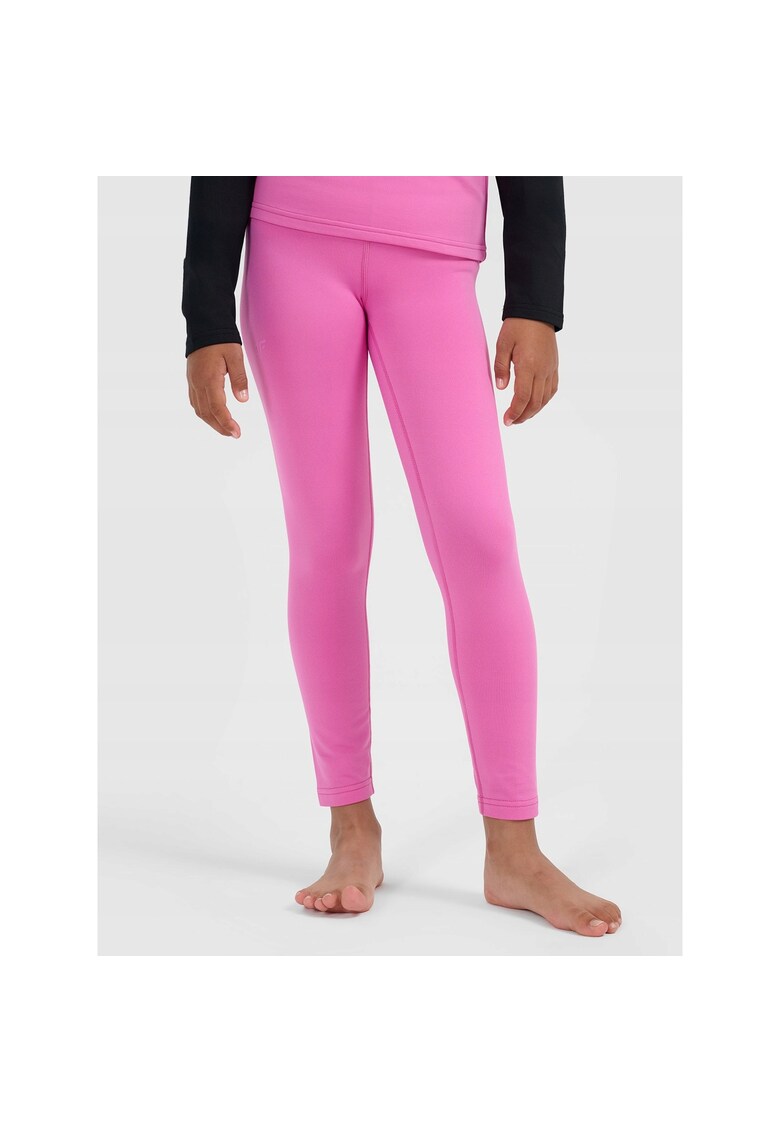 Pantaloni sport copii lenjerie termica - roz - tehnologie 4F Warm - croiala slim -
