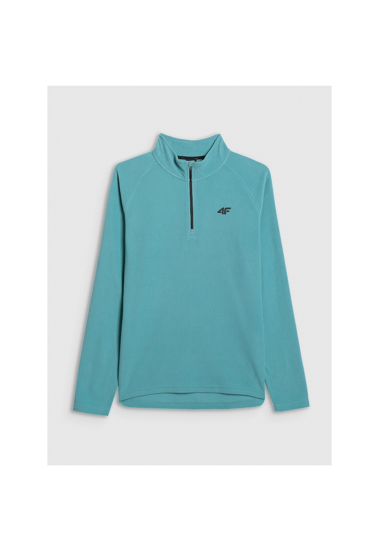 Bluza sport termoactiva barbati - poliester - guler inalt - slim fit - tehnologie 4FWarm - turcoaz - Albastru