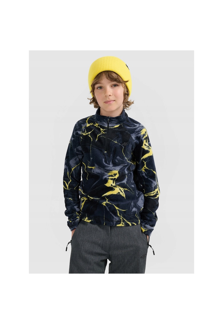 Hanorac sport copii - calduros - verde - poliester -