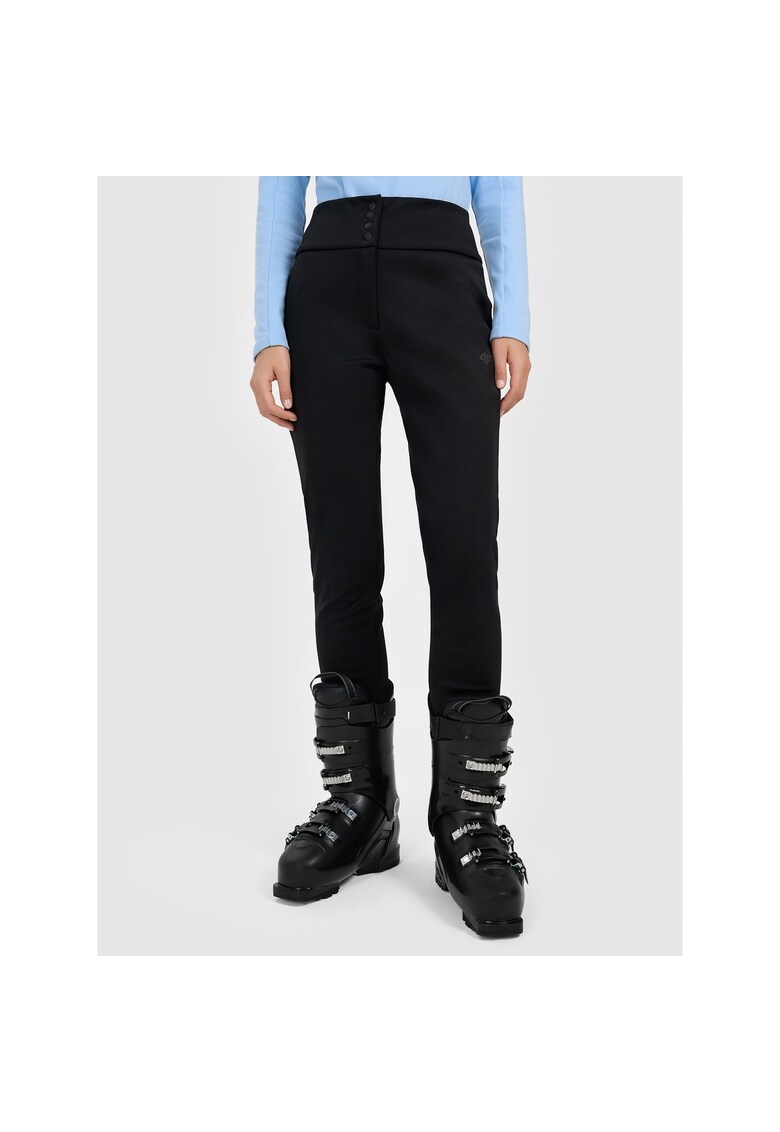 Pantaloni sport dama - pentru ski - negru - poliester