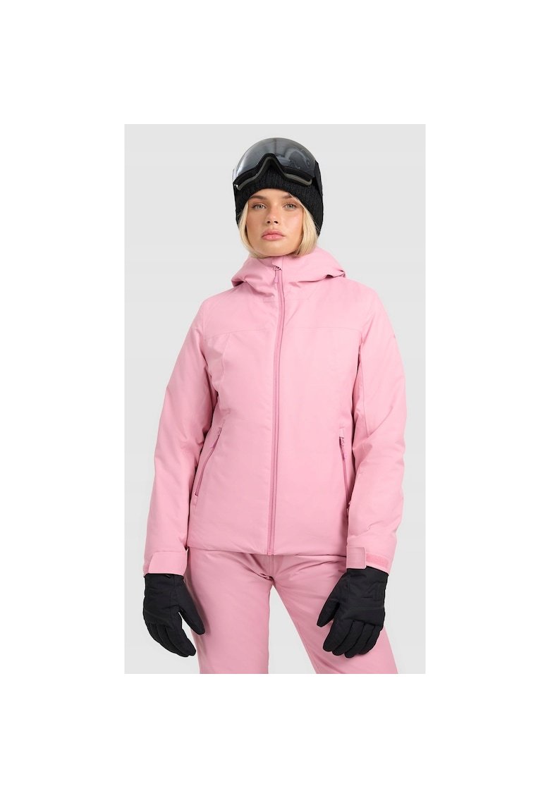 Geaca de schi roz - membrana NeoDry 5000/3000 - pentru femei - cu gluga