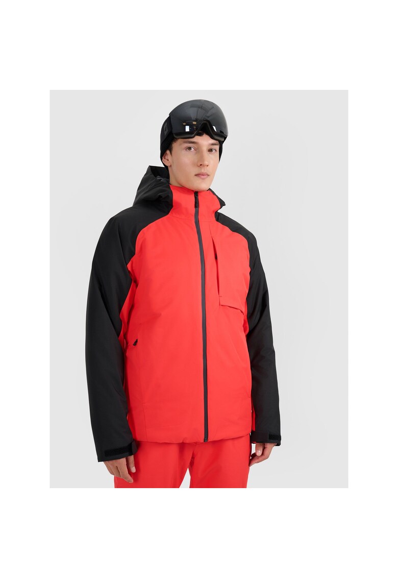 Geaca de schi barbati - poliester - rosu/negru