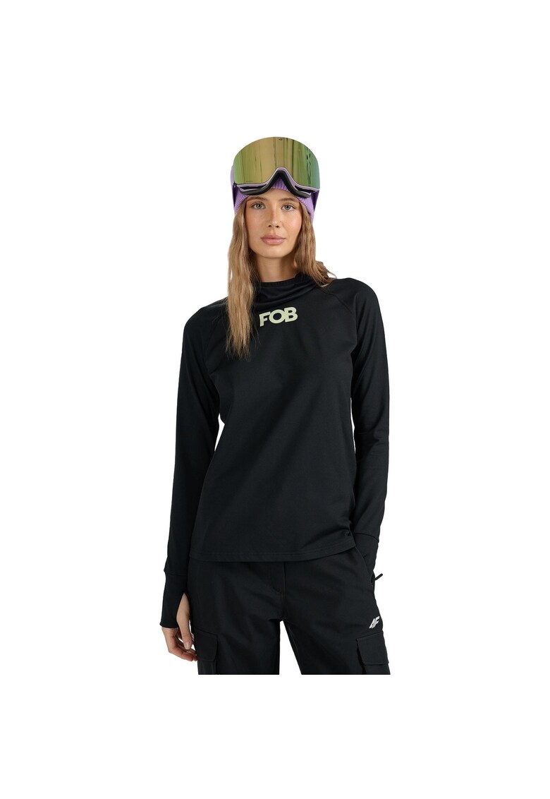 Bluza sport termica pentru femei - neagra - poliester - tehnologie 4FWarm -