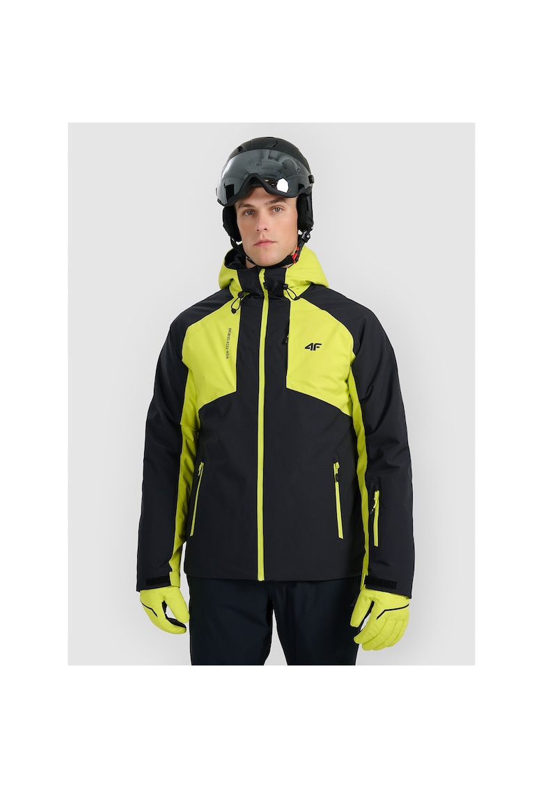 Jacheta de schi barbati - poliester - verde/negru -