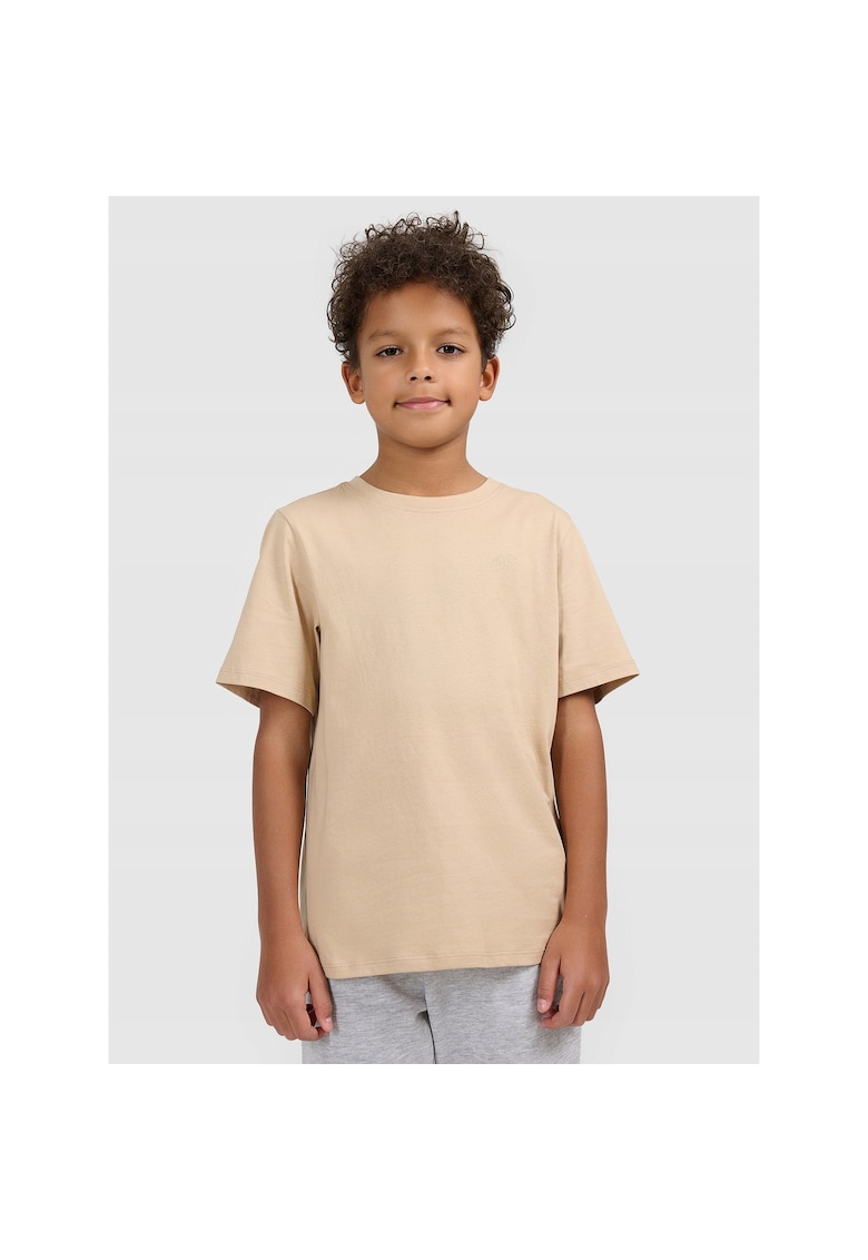 Tricou regular - baieti - bumbac - bej