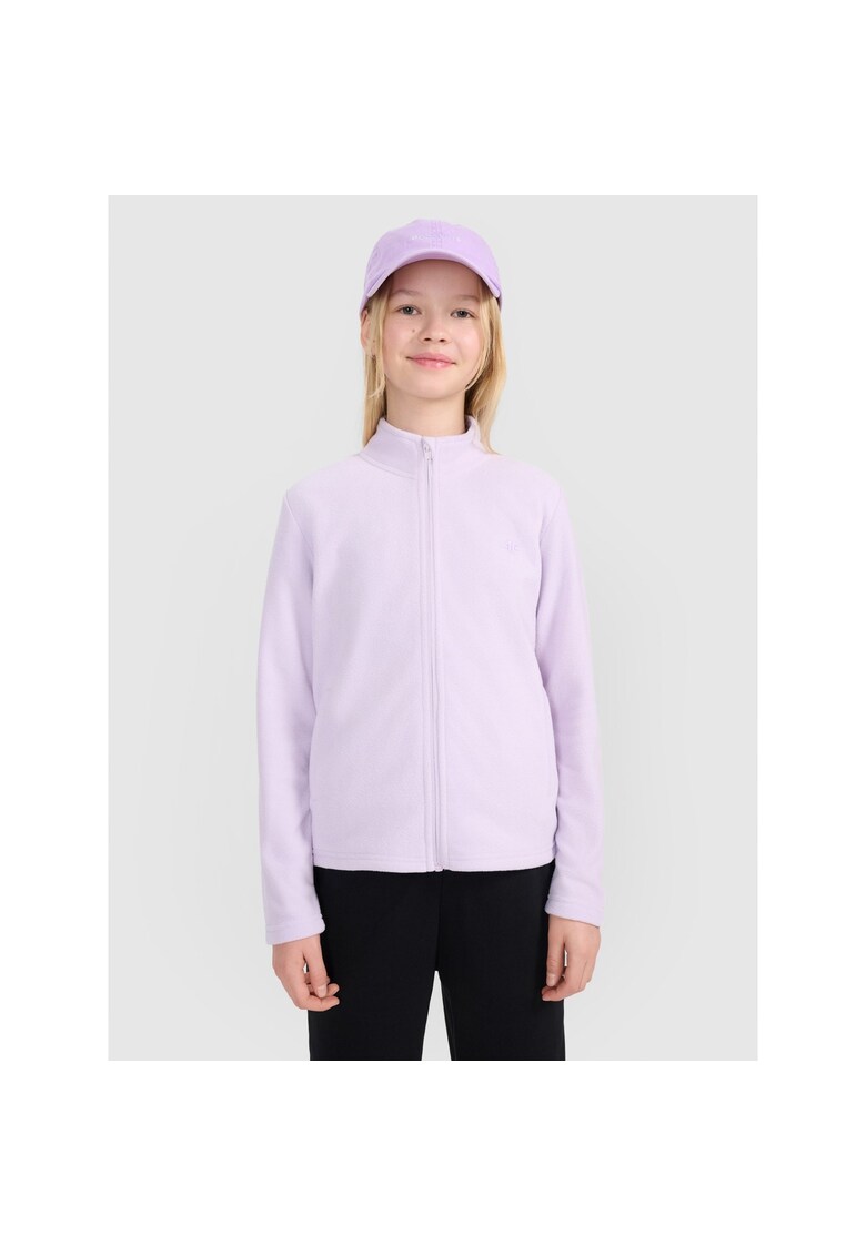 Hanorac copii - polar subtire - guler inalt - violet -