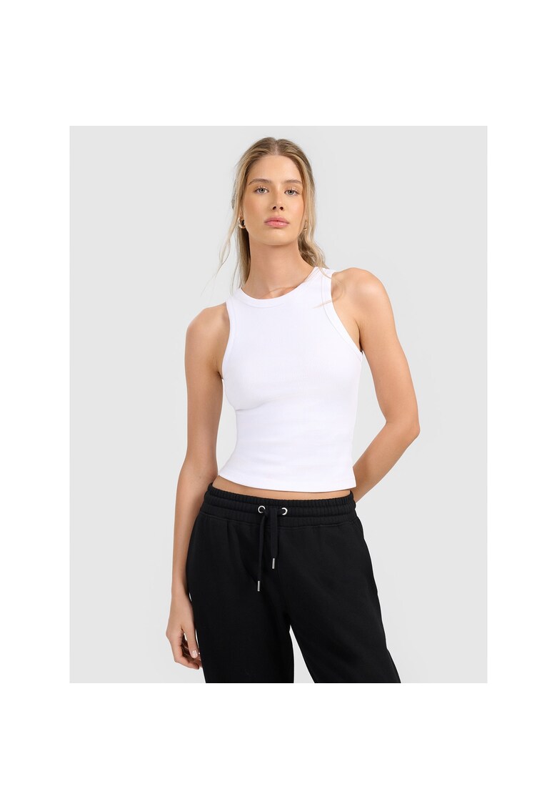 Maiou sport dama antrenament sala - alb - poliester