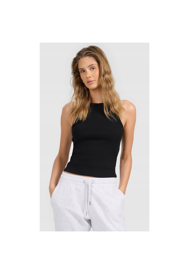 Maiou sport dama antrenament sala - negru - poliester