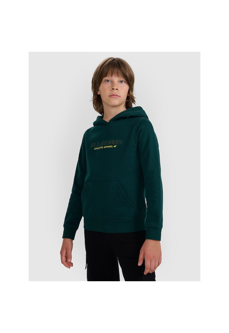 Hanorac copii gluga - bumbac/poliester - interior periat - buzunar cangur