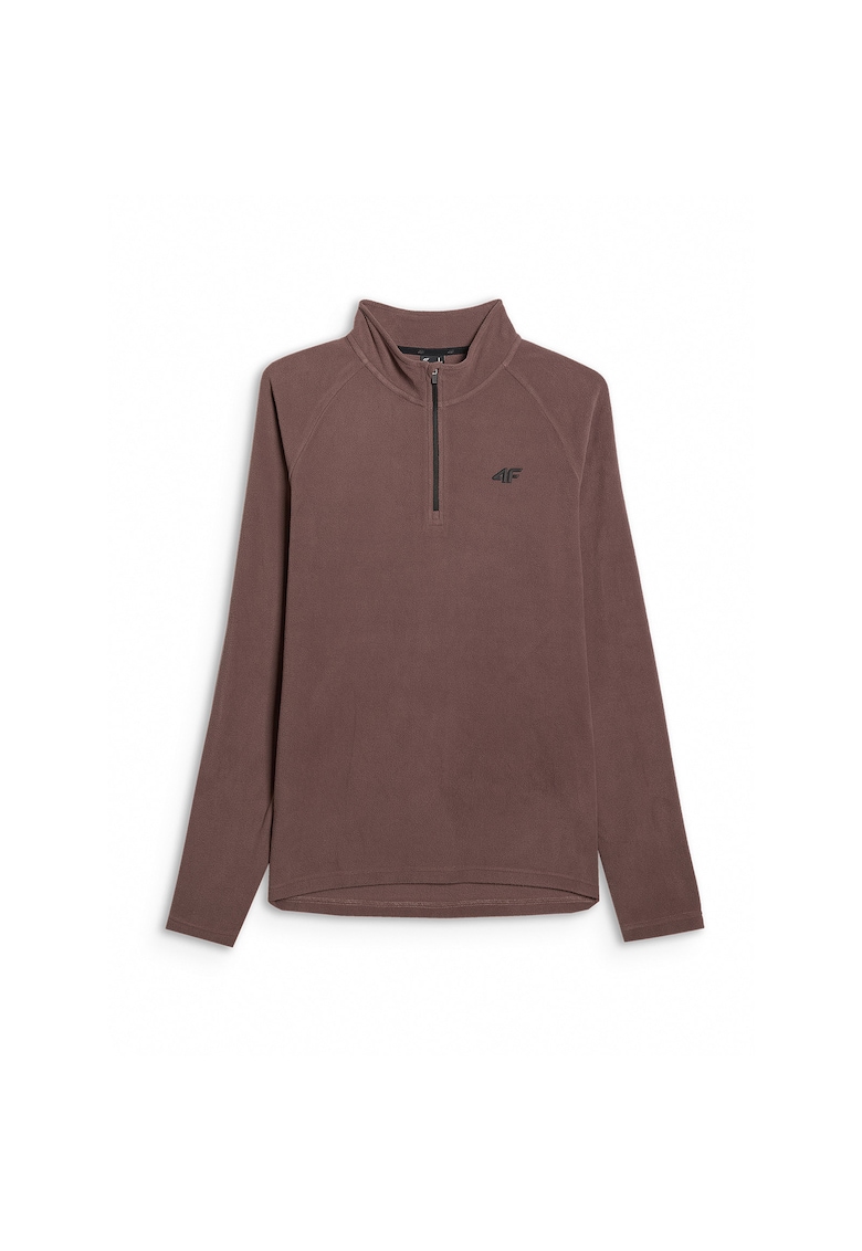 Hanorac sport barbati fleece termoactiv - caldura - slim fit - maro