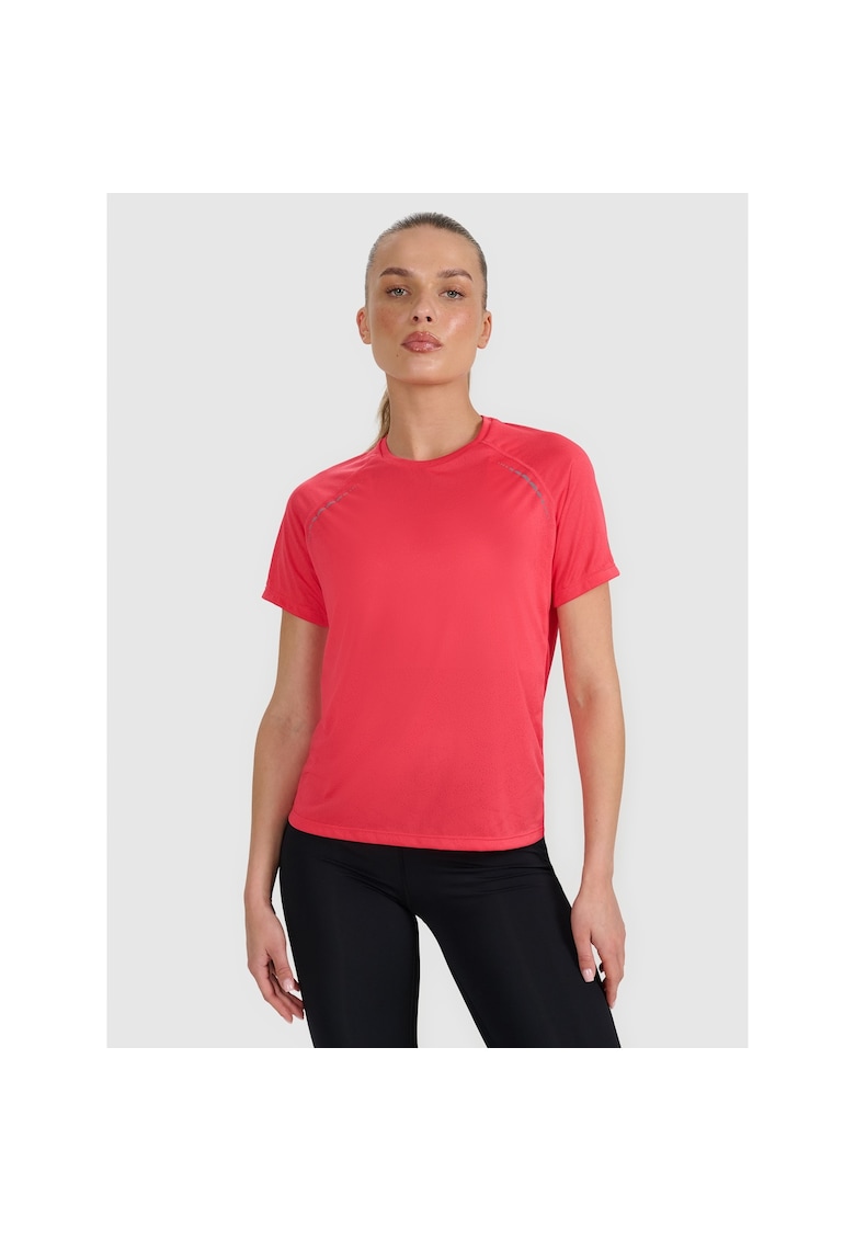 Tricou sport dama antrenament - roz - poliester