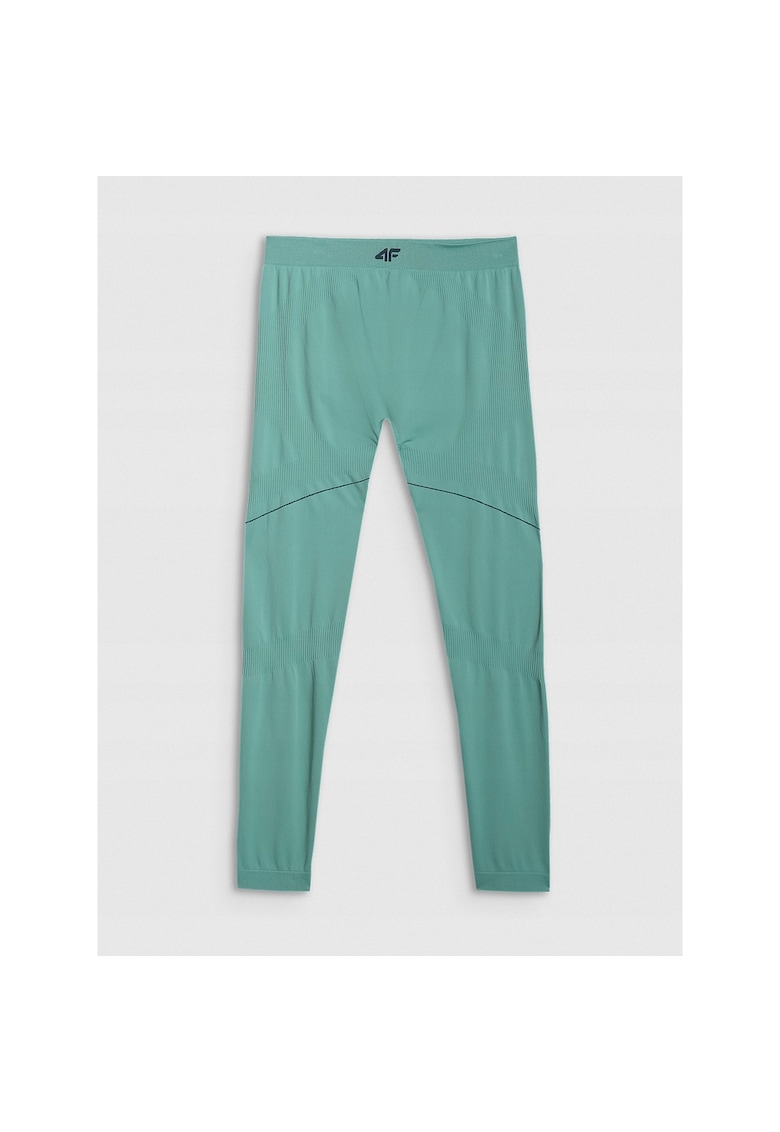 Pantaloni sport barbati lenjerie termoactiva fara cusaturi - turcoaz - poliester -