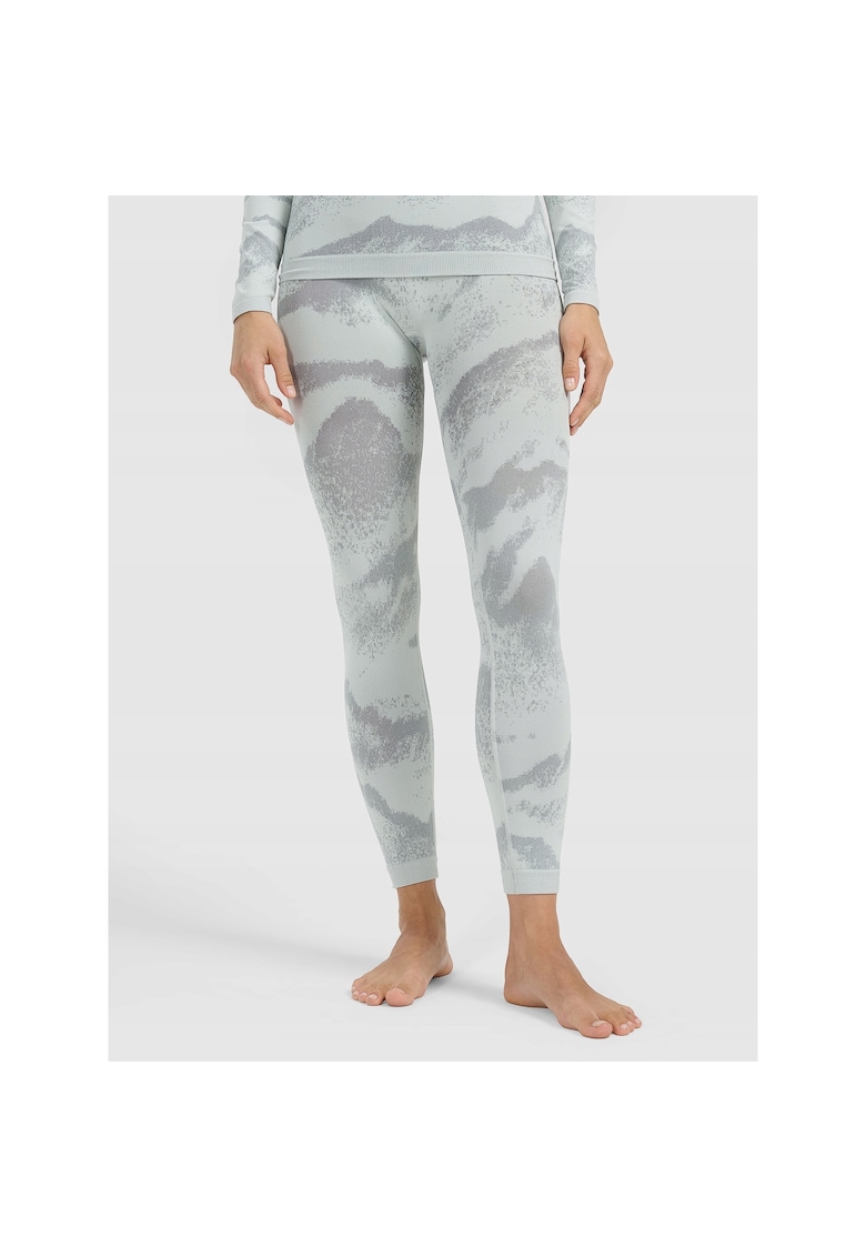 Pantaloni sport dama - lenjerie termoactiva fara cusaturi - alb - poliamidwqfda - Alb