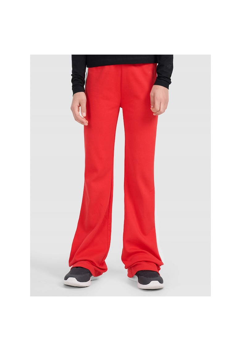 Pantaloni sport fete - bumbac/poliester - rosu