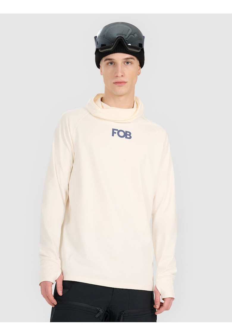 Bluza barbati - termica - guler rulat - alb - poliester
